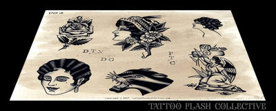 Dannii G 5 page Digital Flash #1-#5 - tattooflashcollective