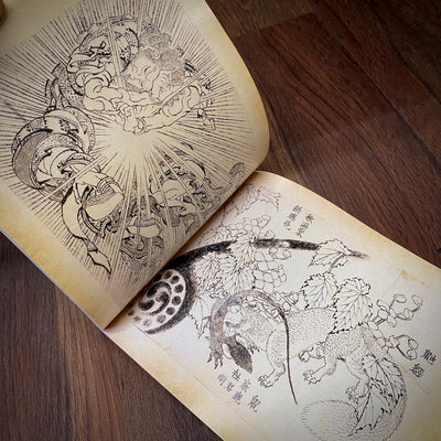 Tattoo Flash Collective digital books Hokusai Line Drawings ebook