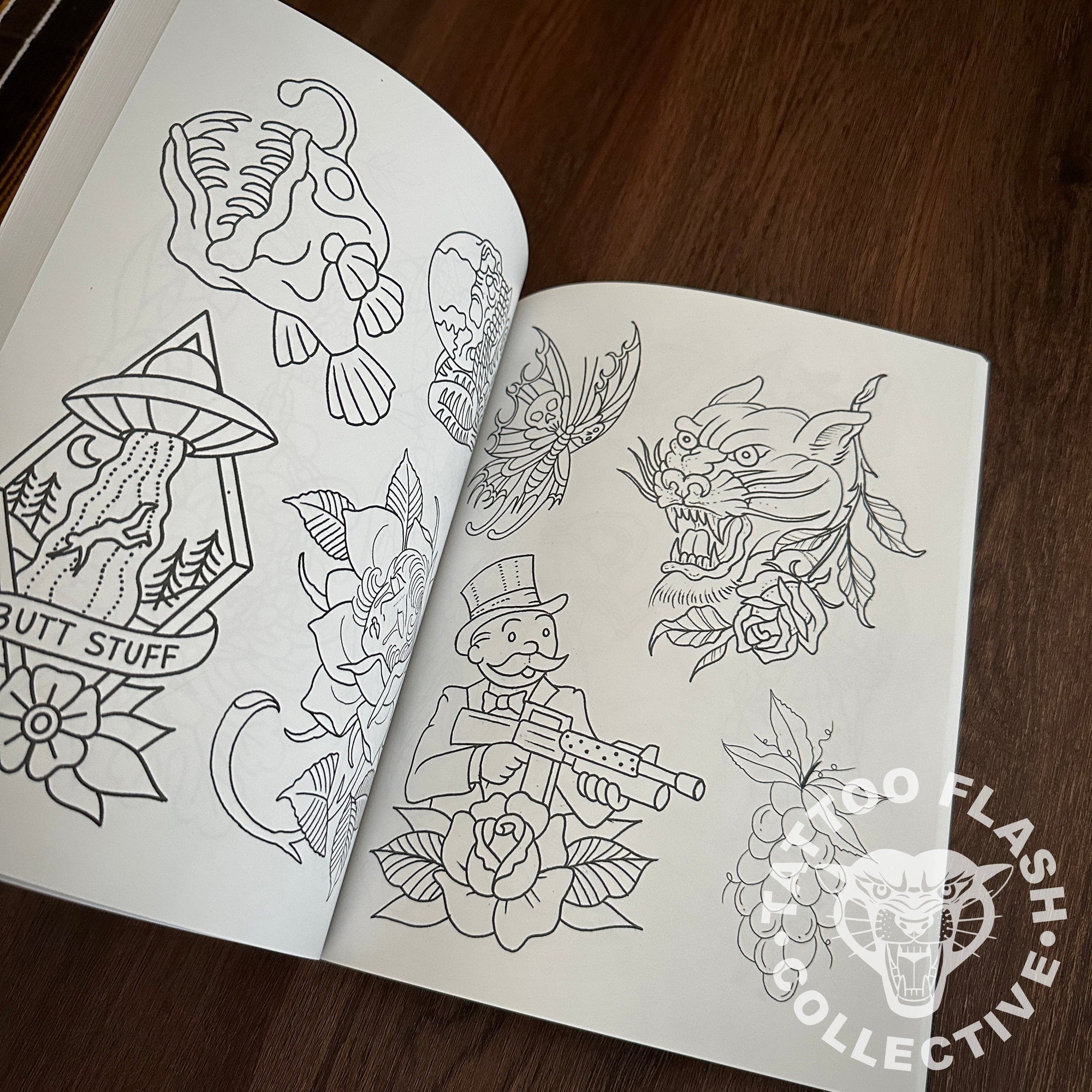 Wildcard tattoo Books Wildcard tattoo- book of lines