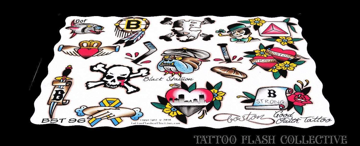 Black Stallion Tattoo digital download Black Stallion 5 page Digital Flash #95-#99