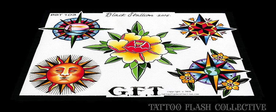 Black Stallion Tattoo Flash Black Stallion #103