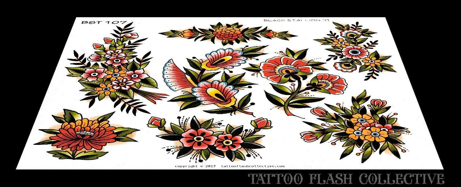 Black Stallion Tattoo Flash Black Stallion #107