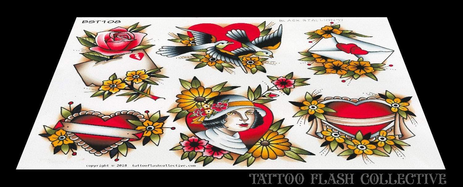 Black Stallion Tattoo Flash Black Stallion #108