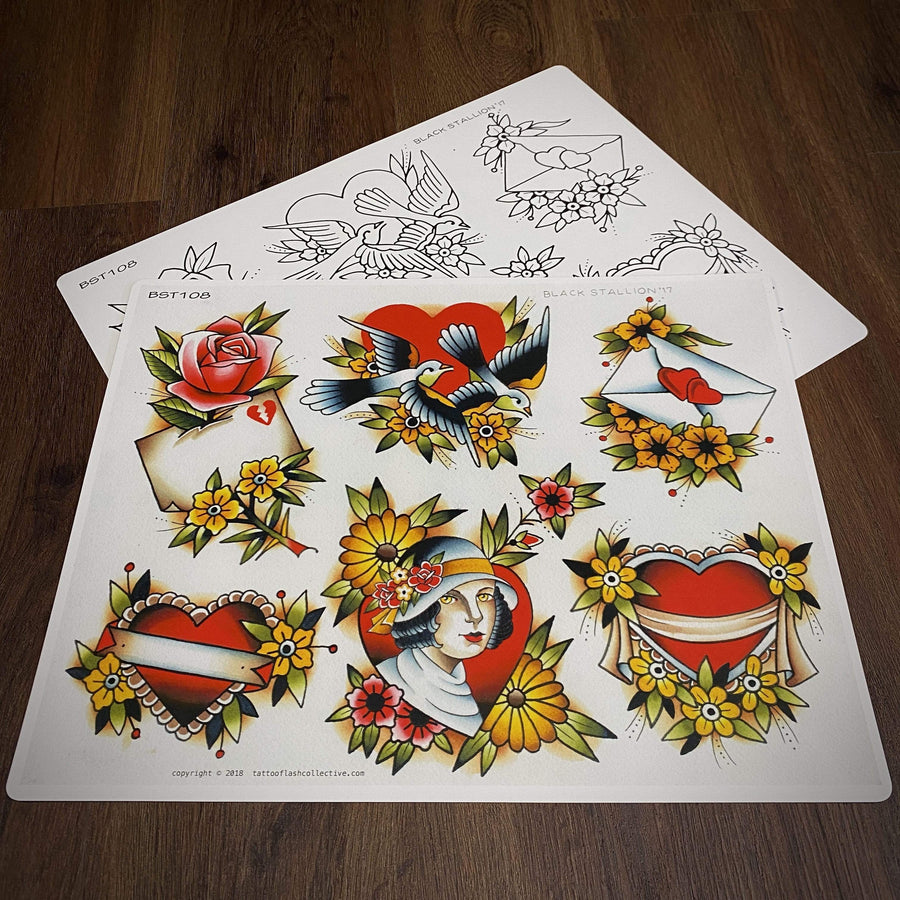 Black Stallion Tattoo Flash Black Stallion #108