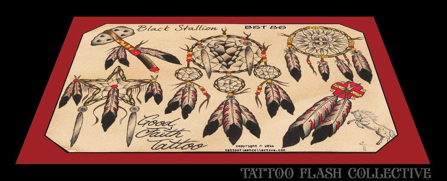 Black Stallion Tattoo Flash Black Stallion #86