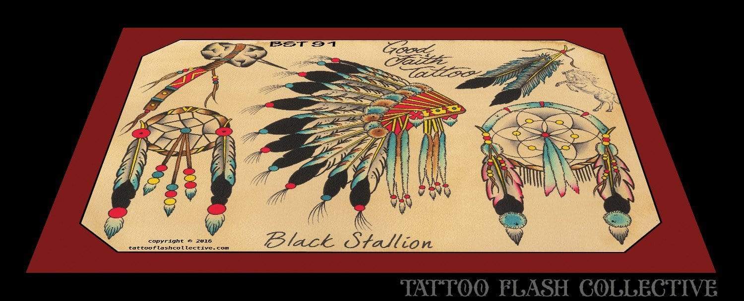 Black Stallion Tattoo Flash Black Stallion #91