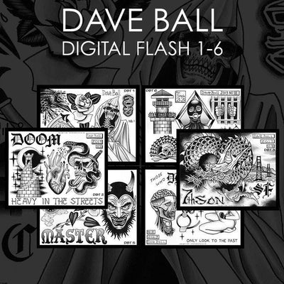 Dave Ball 6 page Digital Flash set - tattooflashcollective