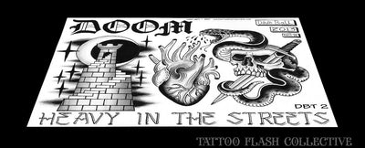 Dave Ball 6 page Digital Flash set - tattooflashcollective