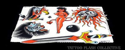 Henry Rodriguez 5 page Digital Flash #11-#15 - tattooflashcollective