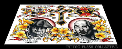 John Glessner 7 page Digital Flash #11-#17 - tattooflashcollective