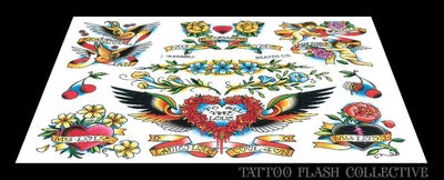 John Glessner 7 page Digital Flash #11-#17 - tattooflashcollective