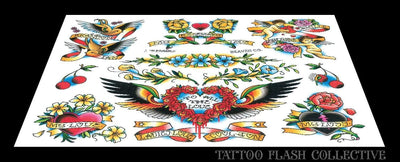 John Glessner 7 page Digital Flash #11-#17 - tattooflashcollective